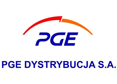Logotyp firmy z napisem: PGE Dystrybucja SA