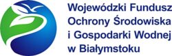 logo z napisem: Wojewódzki Fundusz Ochrony Środowiska i Gospodarki Wodnej w Białymstoku