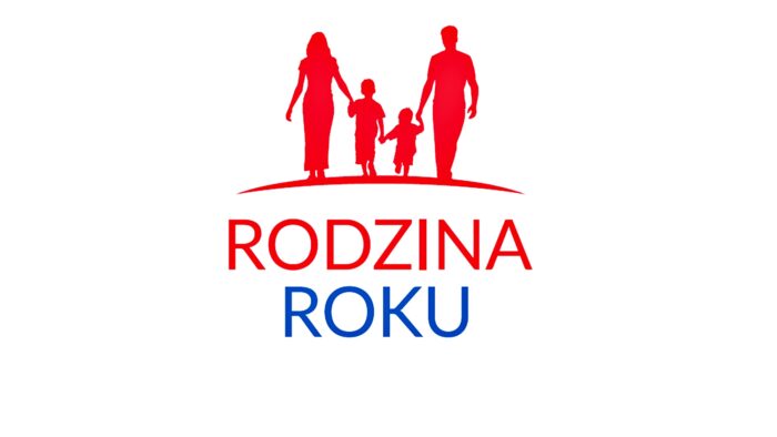 Logotyp przedstawiający konserwatywną "rodzinę": kobietę i mężczyznę oraz dwoje dzieci. Pod nimi napis: "Rodzina roku".
