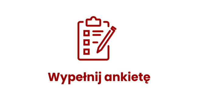 baner informacyjny na którym widnieje piktogram ankiety oraz hasło "Wypełnij ankietę"