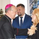 Burmistrz wita gości.