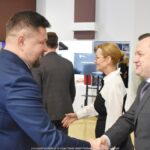 Burmistrz wita gości.