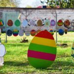 Piękne ozdoby w parku miejskim.