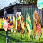 Piękne ozdoby w parku miejskim.