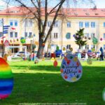 Piękne ozdoby w parku miejskim.