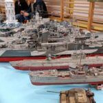 Prezentowane modele: statki wojenne.
