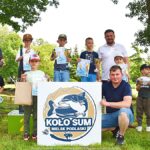 Wręczanie nagród na zakończenie zawodów wędkarskich.