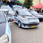 Rajd samochodowy ulicami miasta.