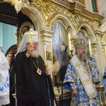 Uroczystości jubileuszowe w cerkwi.