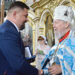 Uroczystości jubileuszowe w cerkwi.