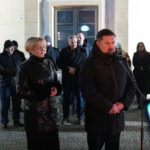 Uroczystości na placu przed ratuszem.