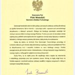 List gratulacyjny wojewody skierowany do burmistrza.